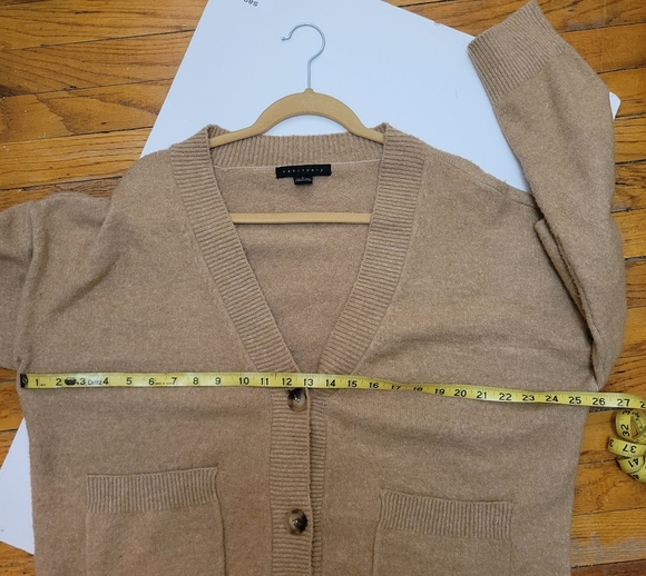 Sanctuary Camel Oversized Cardigan L Lagenlook Cottagecore Grandpa Sweater - Picture 5 of 9